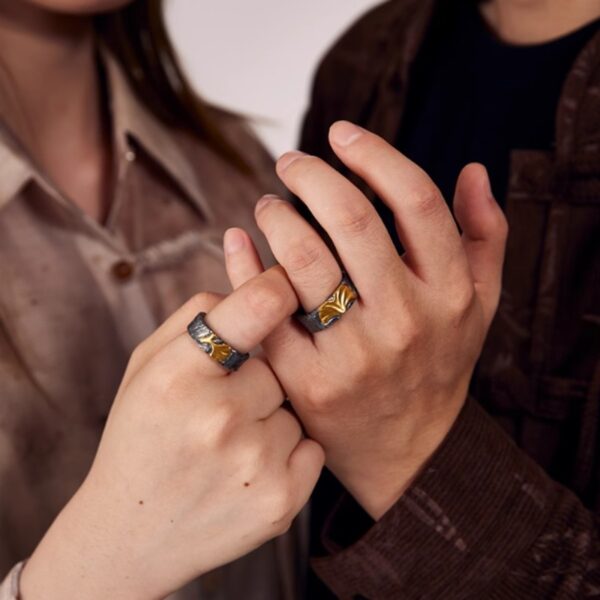 Pair Of Gold And Silver Couple Rings - Image 6