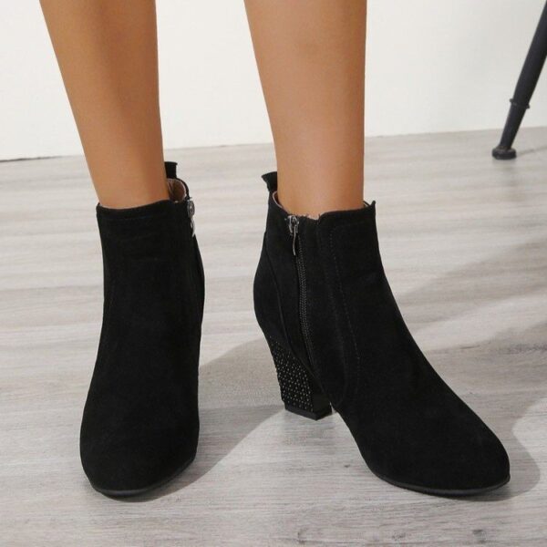 Women's Deep Mouth Suede Leather Fashion Martin Boots - Image 6