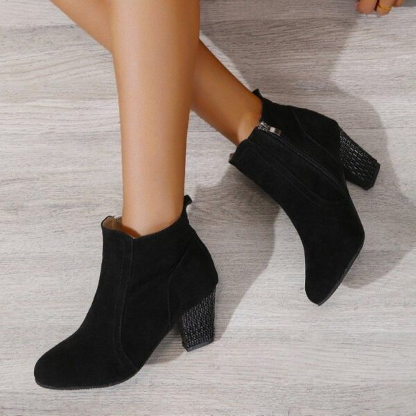 Women's Deep Mouth Suede Leather Fashion Martin Boots - Image 5