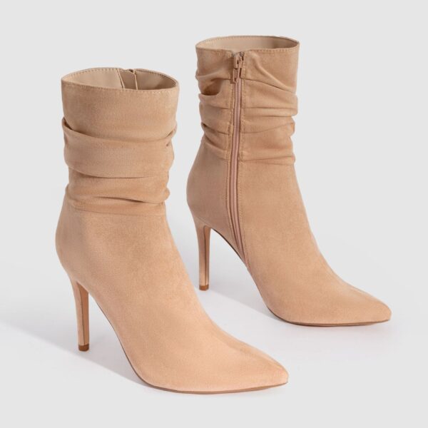 Women's Suede Pointed High Heels Boots - Image 5