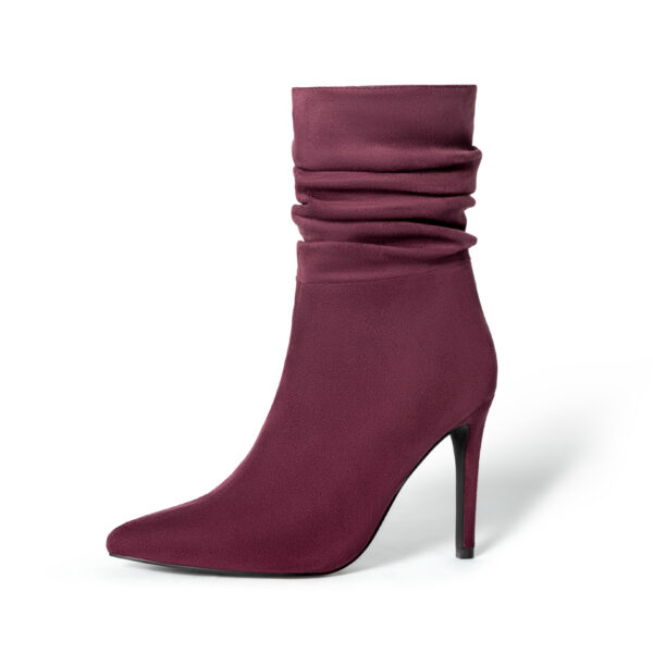 Women's Suede Pointed High Heels Boots - Image 6